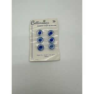 Costumakers Buttons‎ Vintage Sewing Notions Sapphire Blue Size 24"